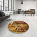 Patterned Orange Rug in a Kitchen, pat34org