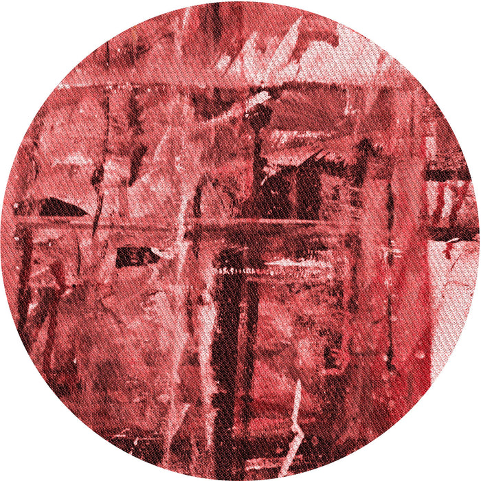 Square Patterned Red Rug, pat34rd