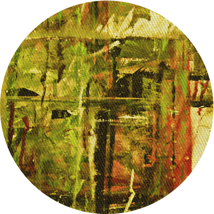 Square Patterned Dark Bronze Brown Rug, pat34yw