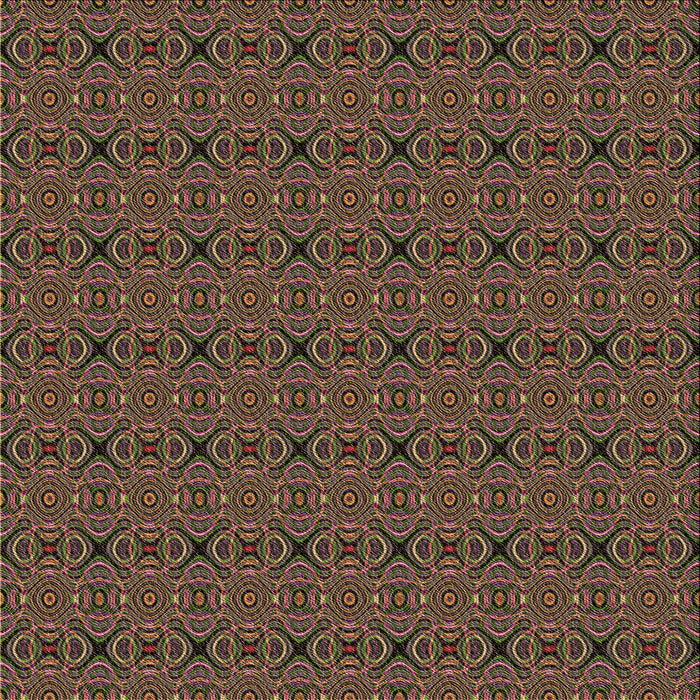 Round Patterned Hazel Green Rug, pat340brn