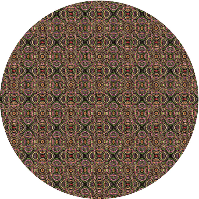 Square Patterned Hazel Green Rug, pat340brn