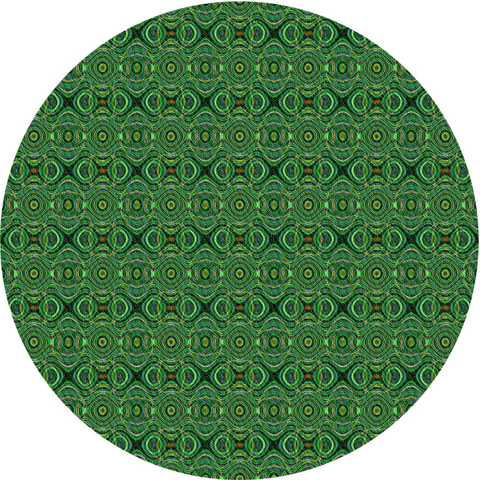 Square Machine Washable Transitional Dark Forest Green Rug in a Living Room, wshpat340grn