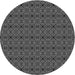 Square Patterned Charcoal Black Rug, pat340gry