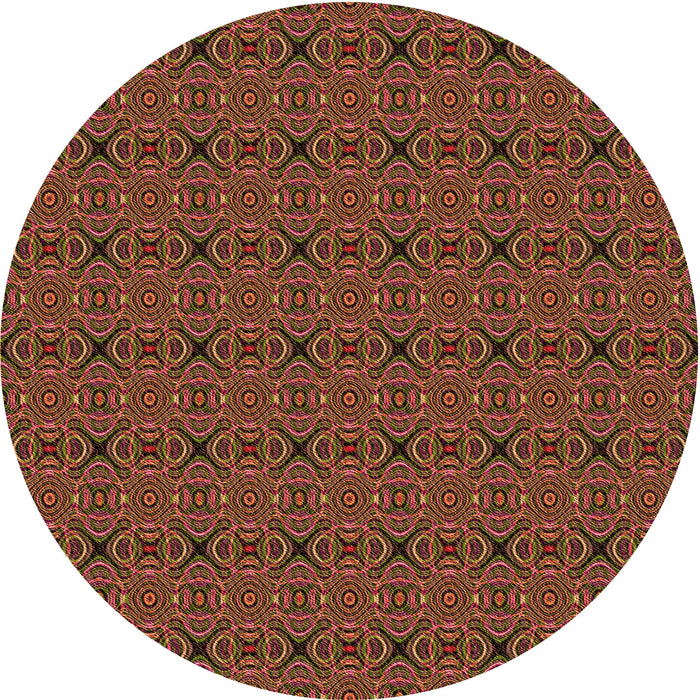 Square Patterned Light Brown Rug, pat340org