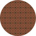 Square Patterned Light Brown Rug, pat340org