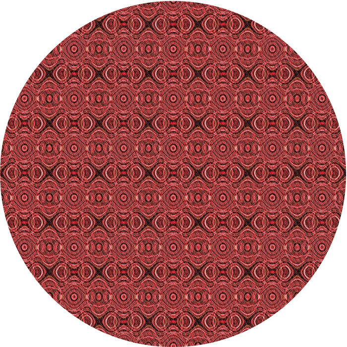 Square Patterned Red Rug, pat340rd