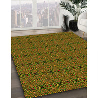 Patterned Red Brown Rug, pat340yw