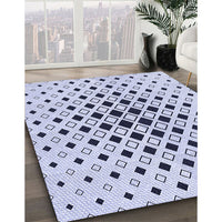 Patterned Lavender Blue Rug, pat3400blu