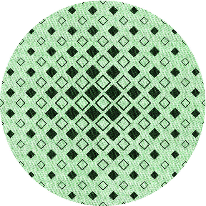 Square Patterned Mint Green Rug, pat3400grn