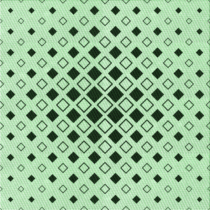 Round Patterned Mint Green Rug, pat3400grn