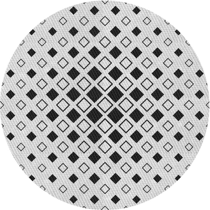 Square Patterned Gray Rug, pat3400gry