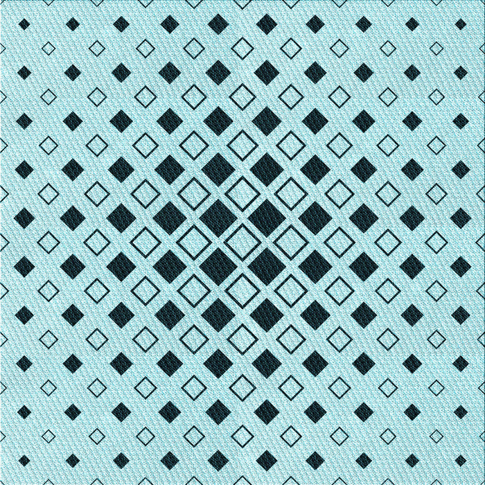 Round Machine Washable Transitional Seafoam Green Rug, wshpat3400lblu