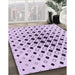 Machine Washable Transitional Purple Flower Purple Rug in a Family Room, wshpat3400pur