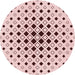 Square Patterned Pink Rug, pat3400rd