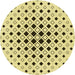 Square Patterned Sun Yellow Rug, pat3400yw