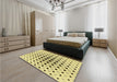 Patterned Sun Yellow Rug in a Bedroom, pat3400yw