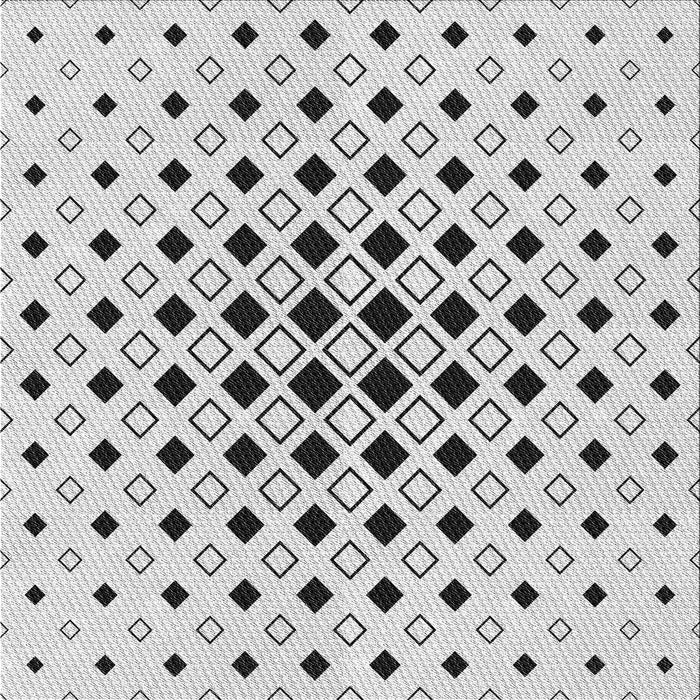 Square Patterned Gray Novelty Rug, pat3400