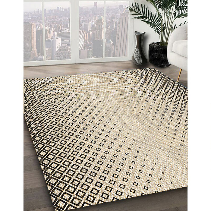 Patterned Brown Rug in Family Room, pat3401brn