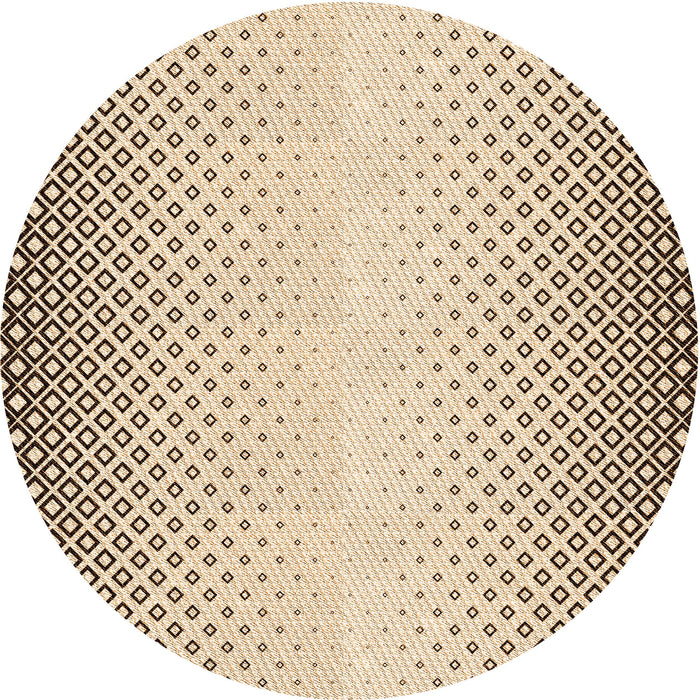 Square Patterned Light Brown Rug, pat3401org