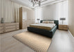 Patterned Light Brown Rug in a Bedroom, pat3401org