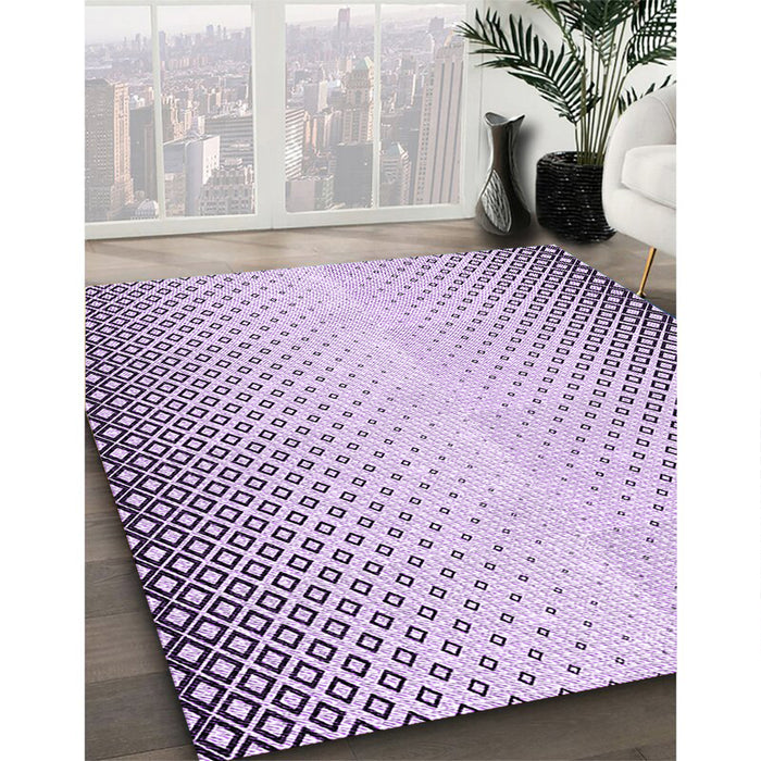 Patterned Purple Flower Purple Rug in Family Room, pat3401pur