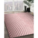 Patterned Light Rose Pink Rug in Family Room, pat3401rd