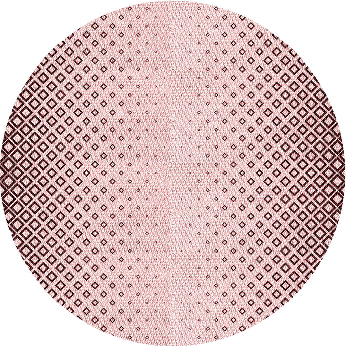 Square Patterned Light Rose Pink Rug, pat3401rd