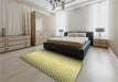 Patterned Sun Yellow Rug in a Bedroom, pat3401yw