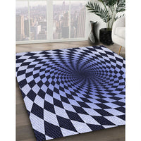 Patterned Night Blue Rug, pat3402blu