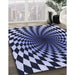 Patterned Night Blue Rug in Family Room, pat3402blu