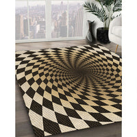 Patterned Brown Sand Brown Rug, pat3402brn