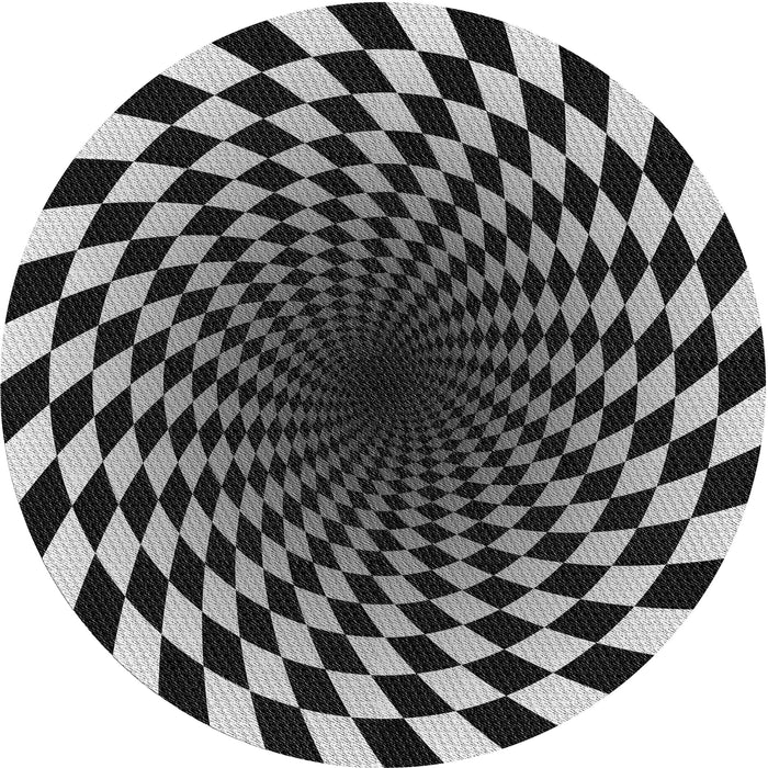 Square Patterned Cloud Gray Rug, pat3402gry