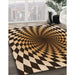 Patterned Brown Sand Brown Rug in Family Room, pat3402org