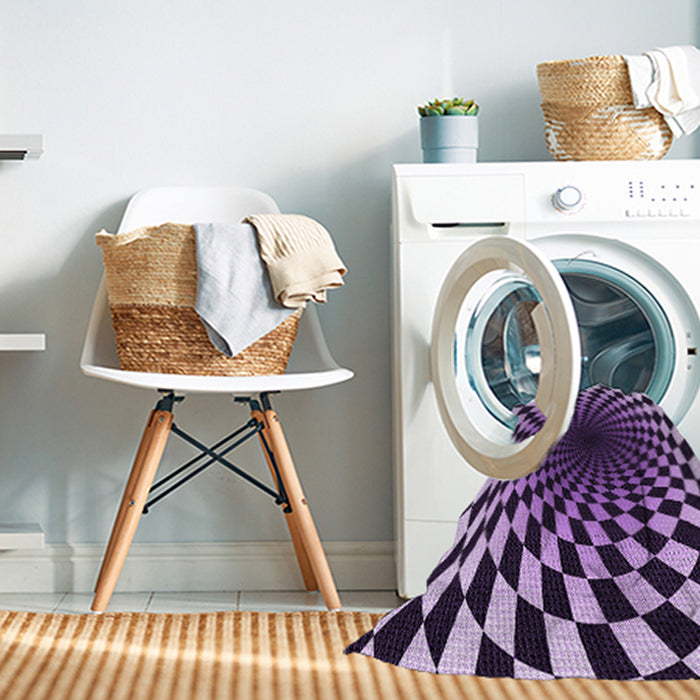 Machine Washable Transitional Bright Lilac Purple Rug in a Washing Machine, wshpat3402pur