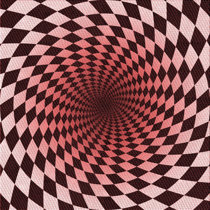 Round Patterned Light Coral Pink Rug, pat3402rd