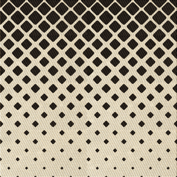 Round Patterned Vanilla Gold Rug, pat3403brn