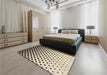 Patterned Vanilla Gold Rug in a Bedroom, pat3403brn