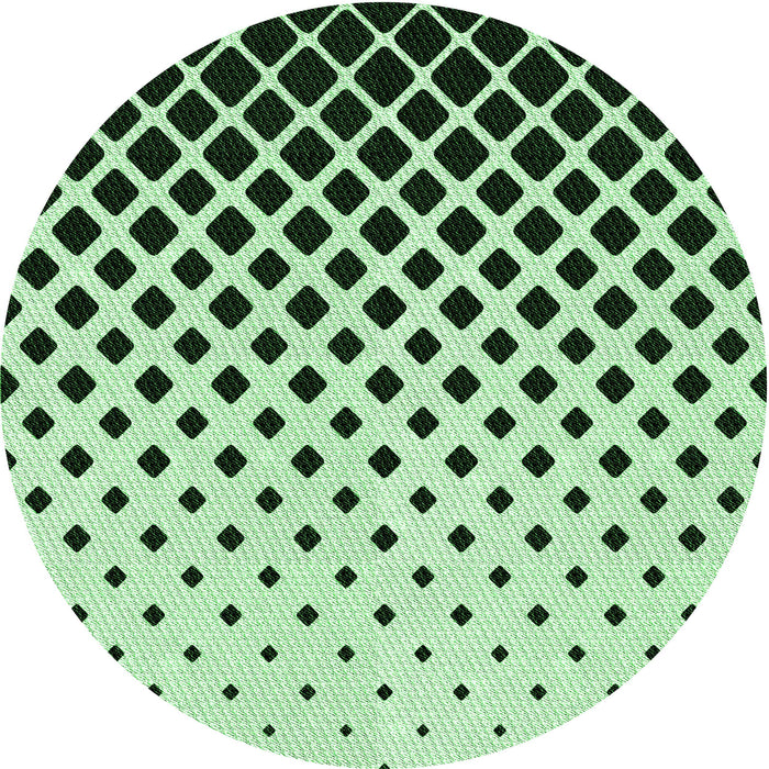 Square Machine Washable Transitional Medium Forest Green Rug in a Living Room, wshpat3403grn