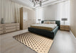 Patterned Golden Blonde Gold Rug in a Bedroom, pat3403org