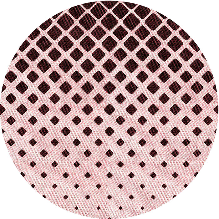 Square Patterned Brown Red Rug, pat3403rd