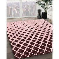 Patterned Brown Red Rug, pat3403rd