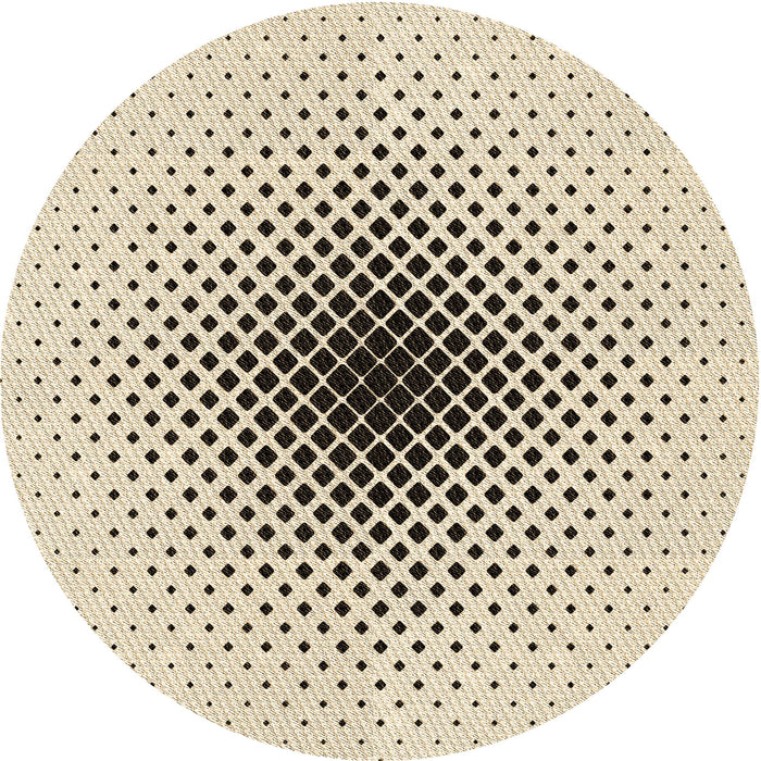 Square Patterned Moccasin Beige Rug, pat3404brn