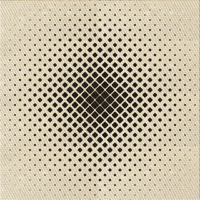 Round Patterned Moccasin Beige Rug, pat3404brn