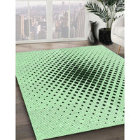 Patterned Mint Green Rug, pat3404grn
