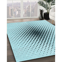 Patterned Seafoam Green Rug, pat3404lblu