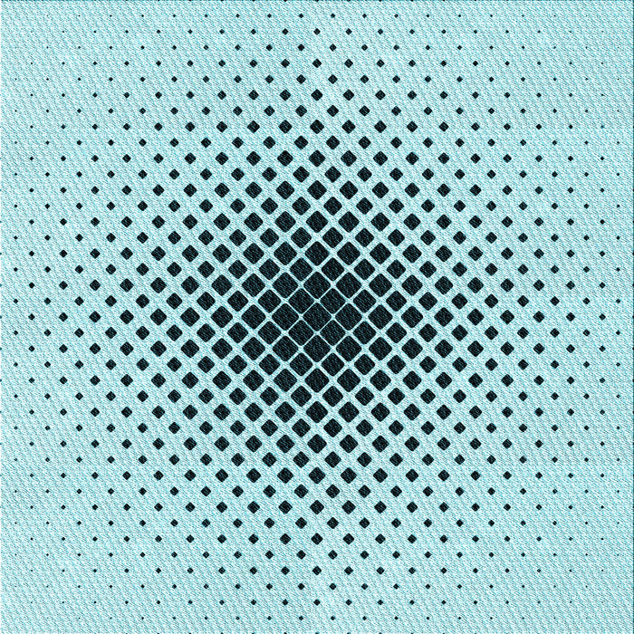 Round Patterned Seafoam Green Rug, pat3404lblu