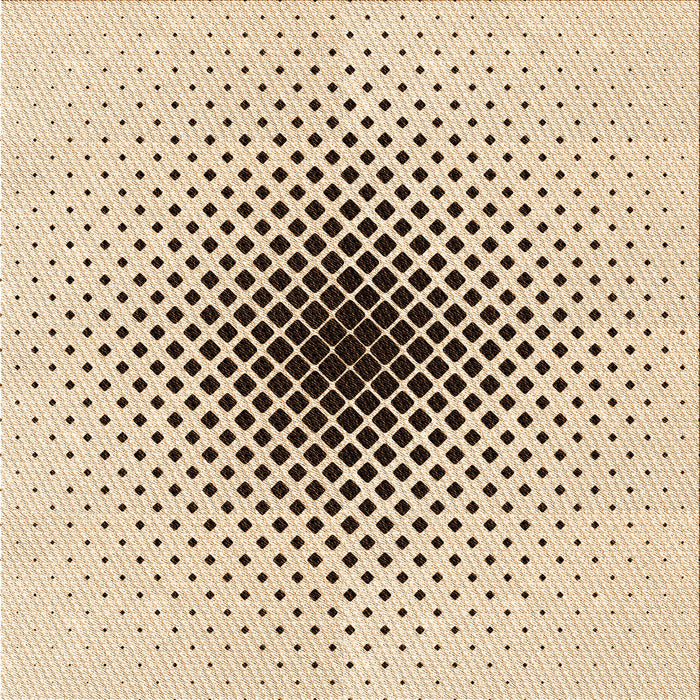 Round Patterned Copper Brown Rug, pat3404org