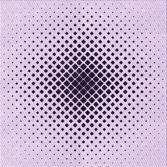 Round Machine Washable Transitional Lilac Purple Rug, wshpat3404pur