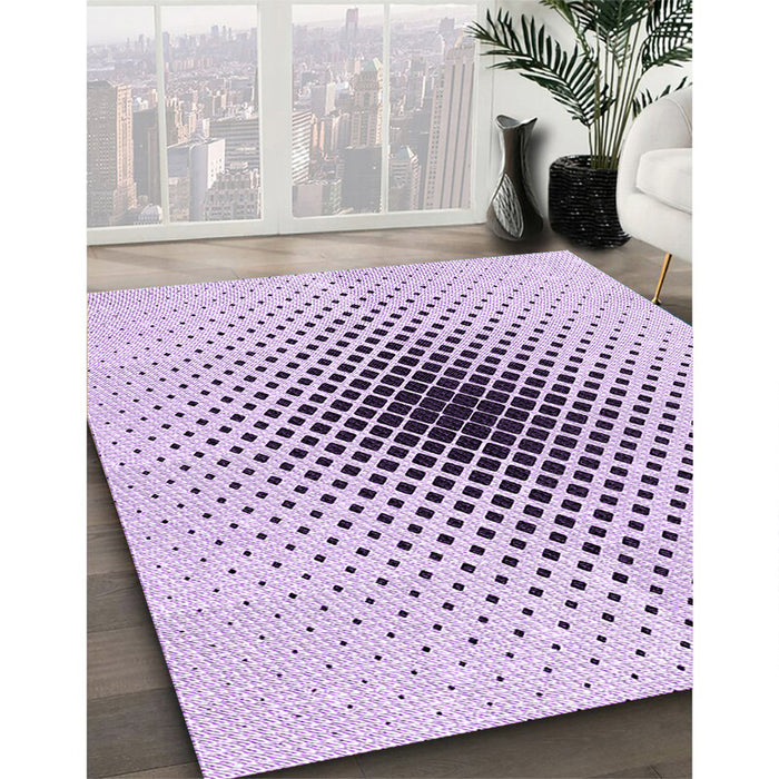 Machine Washable Transitional Lilac Purple Rug in a Family Room, wshpat3404pur