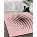 Machine Washable Transitional Pink Rug in a Family Room, wshpat3404rd